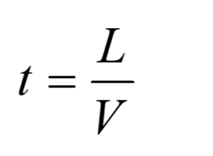 فرمول محاسبه مدت زمانی که آب حاوی اسید به آخرین لاترال میرسد